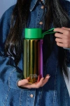 Frank Green Ceramic 34 oz Insulated Bottle In Chrome Rainbow/neon Green At Urban Outfitters
