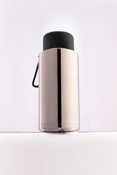 Frank Green Ceramic 34 oz Insulated Bottle In Chrome Silver/midnight At Urban Outfitters In Neutral