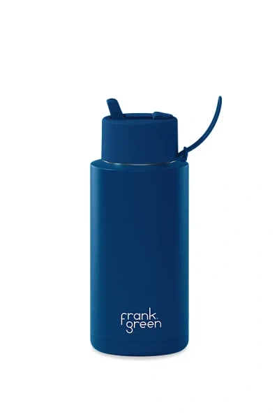 Frank Green Ceramic 34 oz Insulated Bottle In Deep Ocean At Urban Outfitters In Blue