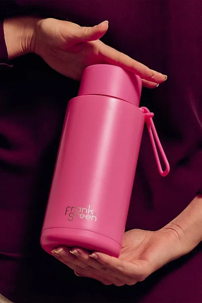 Frank Green Ceramic 34 oz Insulated Bottle In Neon Pink At Urban Outfitters