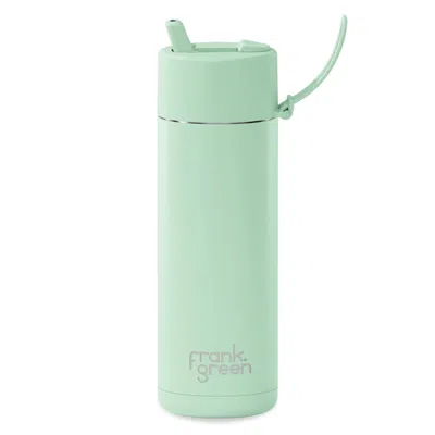 FRANK GREEN GREEN 20OZ STAINLESS STEEL CERAMIC REUSABLE BOTTLE MINT GELATO WITH FLIP STRAW LID