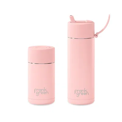 Frank Green Pink The Essentials Gift Set Blushed 12oz Cup & 20oz Ssc Reusable Bottle