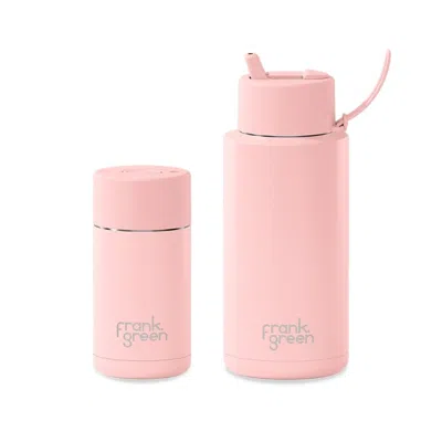 Frank Green Pink The Essentials Gift Set Large Blushed 12oz Cup & 20oz Ssc Reusable Bottle