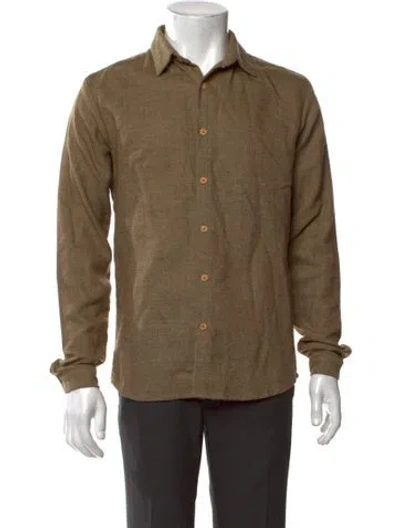 Pre-owned Frank Leder Wool Long Sleeve Shirt In Brown
