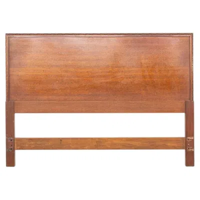 Pre-owned Frank Lloyd Wright 1960s  Taliesin Ensemble Full Sized Headboard In Mahogany In Brown