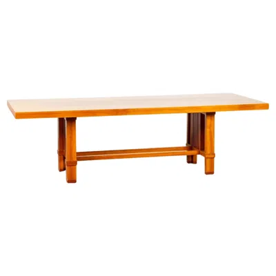 Pre-owned Frank Lloyd Wright 608 Taliesin Dining Table By  For Cassina In Brown