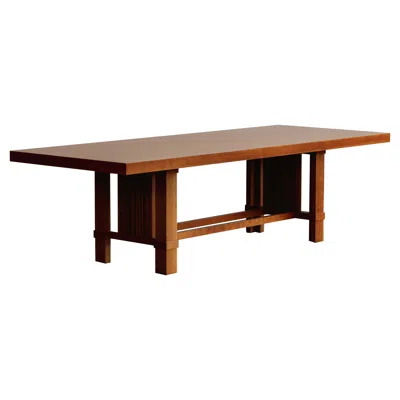 Pre-owned Frank Lloyd Wright “608 Taliesin” Dining Table For Cassina, 1925 In Brown
