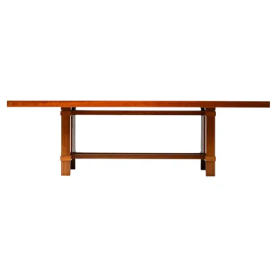 Pre-owned Frank Lloyd Wright '608 Taliesin' Dining Table For Cassina In Brown