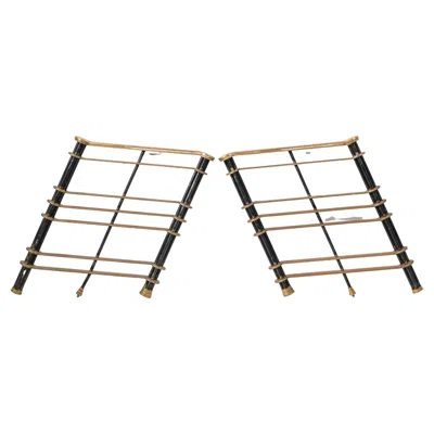 Pre-owned Frank Lloyd Wright Art Deco Bronze Entrance Railings In  Style, 1930s In Gold
