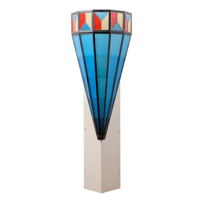 Pre-owned Frank Lloyd Wright Custom Stained Glass Sconce By  1954 In Gold