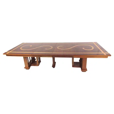 Pre-owned Frank Lloyd Wright Deco Style Expandable Dining Table Attr  In Brown