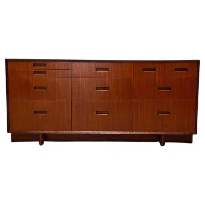 Pre-owned Frank Lloyd Wright For Henredon Cabinet In Brown