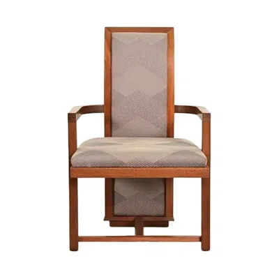 Pre-owned Frank Lloyd Wright For Heritage Henredon Taliesin High Back Armchair, 1950s In Brown