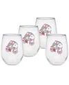 Frank Lloyd Wright Hoffman Rug Stemless Wine Glasses, Set Of 4
