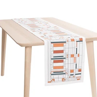 Frank Lloyd Wright Oak Park Printed Table Runner In Multi