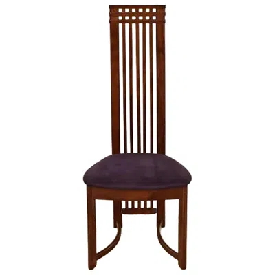 Pre-owned Frank Lloyd Wright Style Arts & Crafts High Back Side Chair Or Dining Chair In Brown