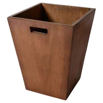 Pre-owned Frank Lloyd Wright Usonian Waste Basket In Brown