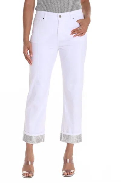 Frank Lyman 251573 - Sparkle Cuff Jean In White