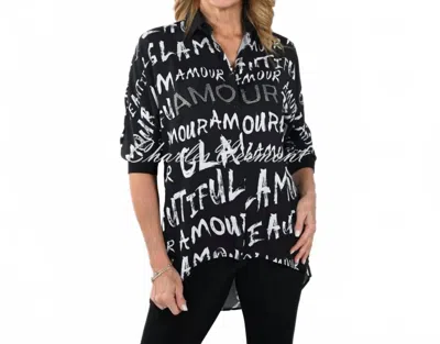 Frank Lyman Bethann Woven Top In Black