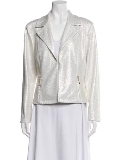 Pre-owned Frank Lyman Biker Jacket W/ Tags In White