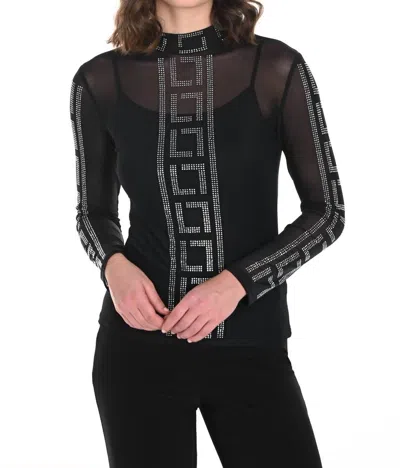 Frank Lyman Black Silver Top