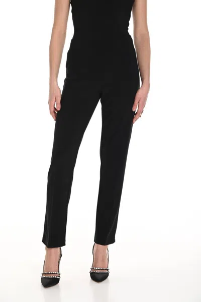 Frank Lyman Black Straight Pull-on Pants