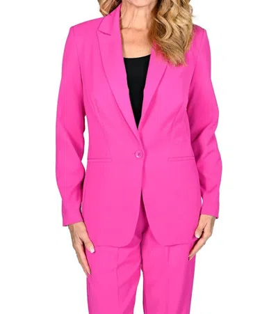 Frank Lyman Blazer Jacket In Neon Berry In Pink