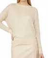 Frank Lyman Bling Embellished Casual Pullover In Beige In Neutral
