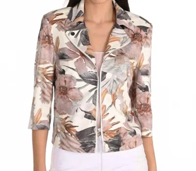 Frank Lyman Blossom Knit Jacket In Flora Multi