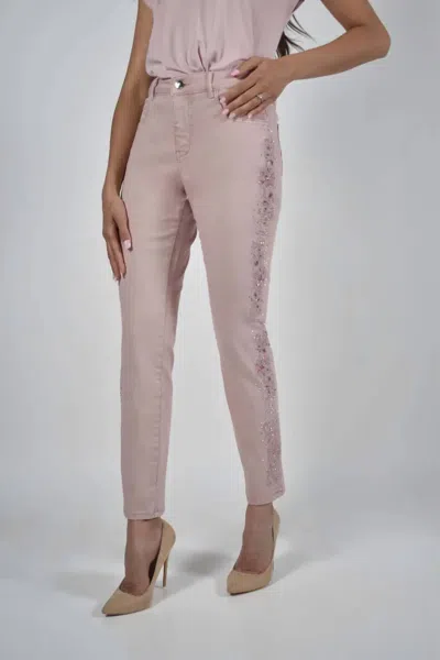 Frank Lyman Brinkley Sparkle Jeans In Blush In Pink
