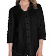 Frank Lyman Bubble Jacquard Button Front Blouse In Black In Multi