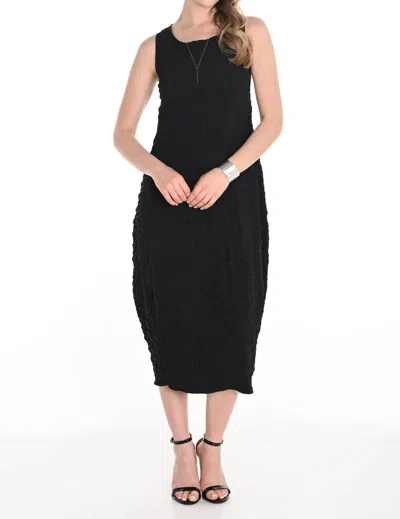 Frank Lyman Bubble Textured Cocoon Dress In Black