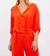 Frank Lyman Casual Pullover Top In Orange In Orange