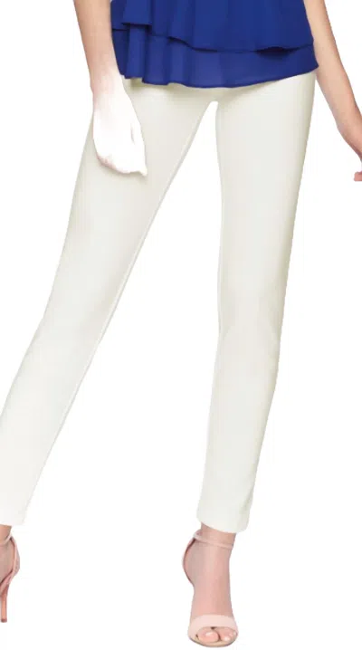 Frank Lyman Cigarette Leg Pull-on Pant In Vanilla In White