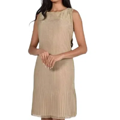 Frank Lyman Cocktail Dress In Gold In Beige