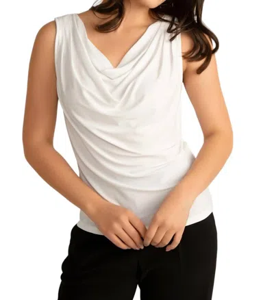 Frank Lyman Cowl Neck Top In White
