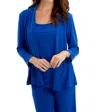 Frank Lyman Cropped Sleeve Cardigan In Royal Blue In Blue