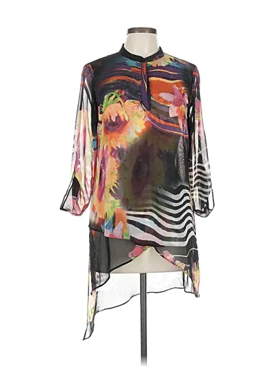 Pre-owned Frank Lyman Design 3/4 Sleeve Blouse In Black