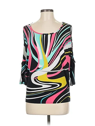 Pre-owned Frank Lyman Design 3/4 Sleeve Blouse In Black