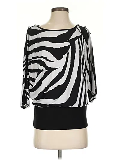 Pre-owned Frank Lyman Design 3/4 Sleeve Blouse In Black