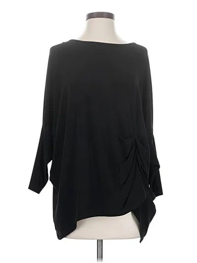 Pre-owned Frank Lyman Design 3/4 Sleeve Top Black Boatneck Tops