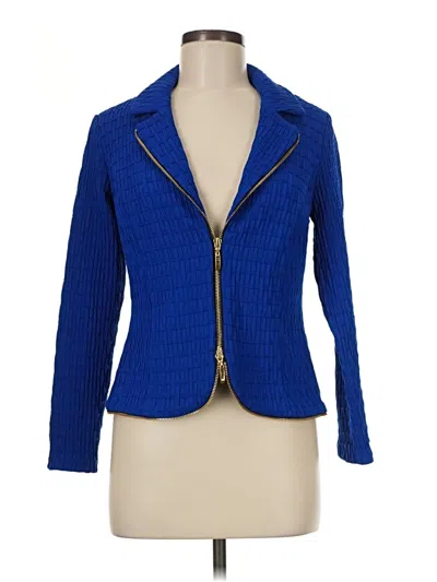 Pre-owned Frank Lyman Design Blazer Jacket In Blue