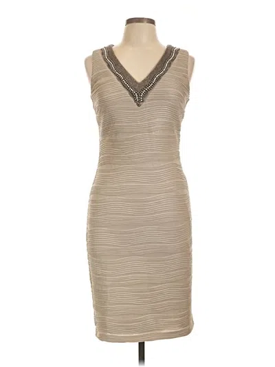Pre-owned Frank Lyman Design Cocktail Dress In Tan