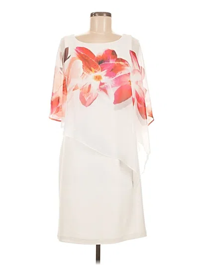 Pre-owned Frank Lyman Design Cocktail Dress In White