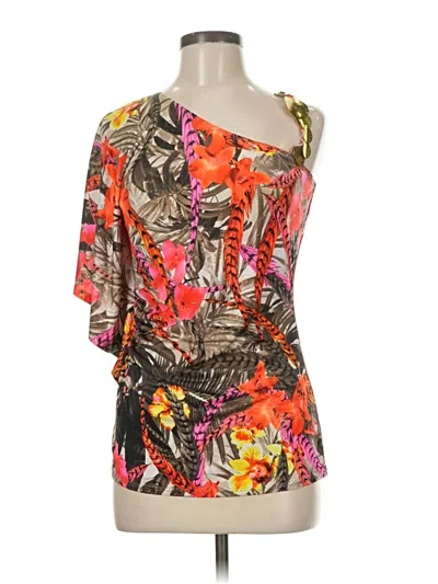 Pre-owned Frank Lyman Design Short Sleeve Blouse In Orange