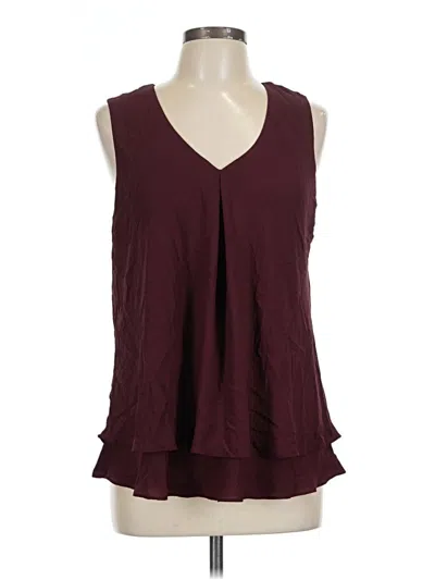 Pre-owned Frank Lyman Design Sleeveless Blouse In Burgundy