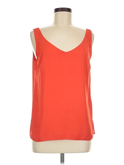 Pre-owned Frank Lyman Design Sleeveless Top Orange Scoop Neck Tops