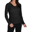 Frank Lyman Drape Front Knit Top In Black In Black