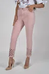 Frank Lyman Embellished Pant In Blush In Pink