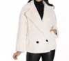 Frank Lyman Faux Fur Jacket In Cream In White